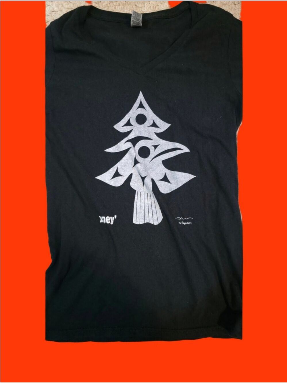 4/$25 Deal! Xpey Black Short-Sleeve Tee with Tree Graphic